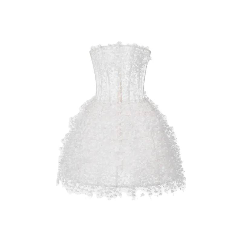 MONTSAND SS25 Ivory Flowers Mini Dress Sleeveless Dress Women's Ivory-0