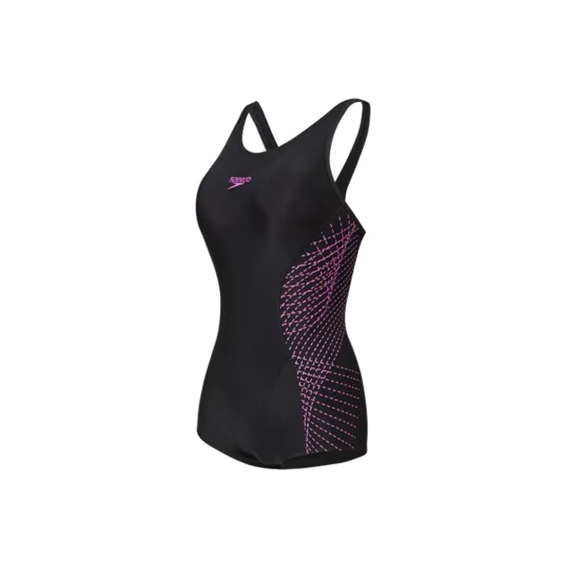 Speedo One Piece Swimsuits Women's Black/Neon Purple-0