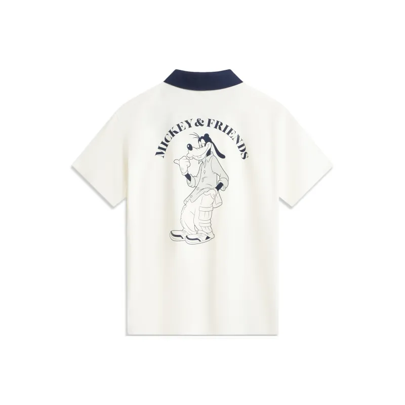 LiNing x DISHINIMIQI,LIANMINGKUAN Sports Life Collection Polo Shirt Men's Ivory-1