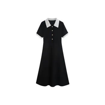 Incolore Short Sleeved Dresses Women's Black