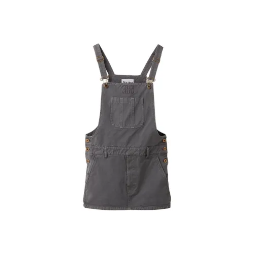 MIU MIU SS24 Slip Dresses Women's Iron Gray