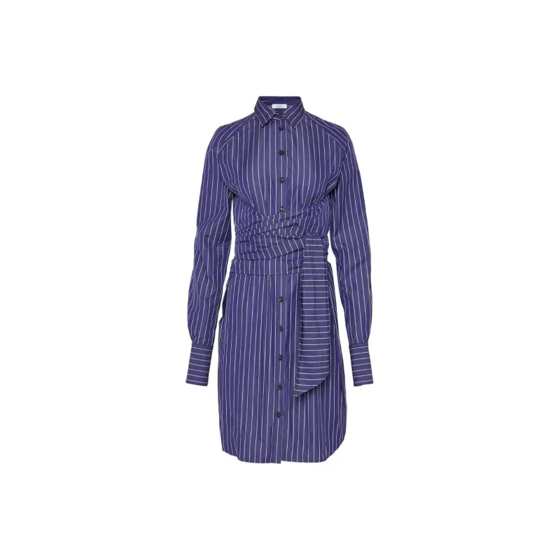 FERRAGAMO Pinstripe-pattern Cotton Shirtdress-0