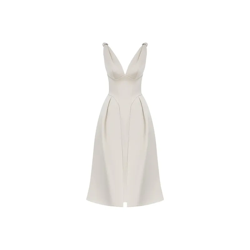 HOUSE OF CB Paloma Slip Dresses Women's CREAM/Cream-6