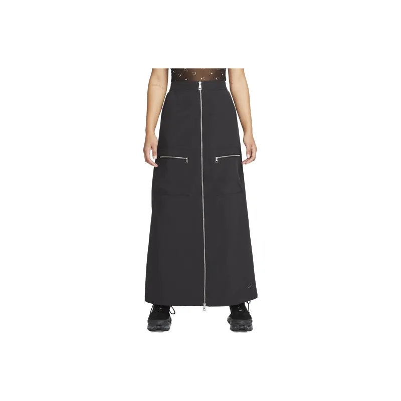 Nike SPORTSWEAR TECH PACK Casual Long Skirts Women's Black-0