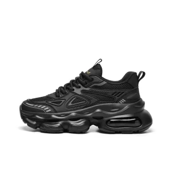 Meixi Cushioning, Breathable, Height Increasing Low Top Chunky Sneakers Men's Black