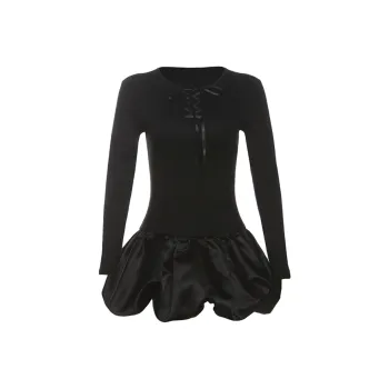 Incolore Long Sleeved Dress Women's Black