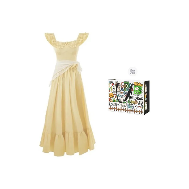 BVODE Slip Dresses Women's Yellow-0