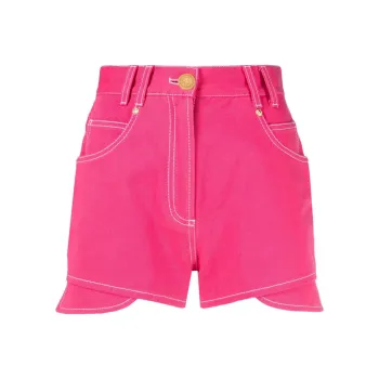 BALMAIN Denim Shorts Women's Pink
