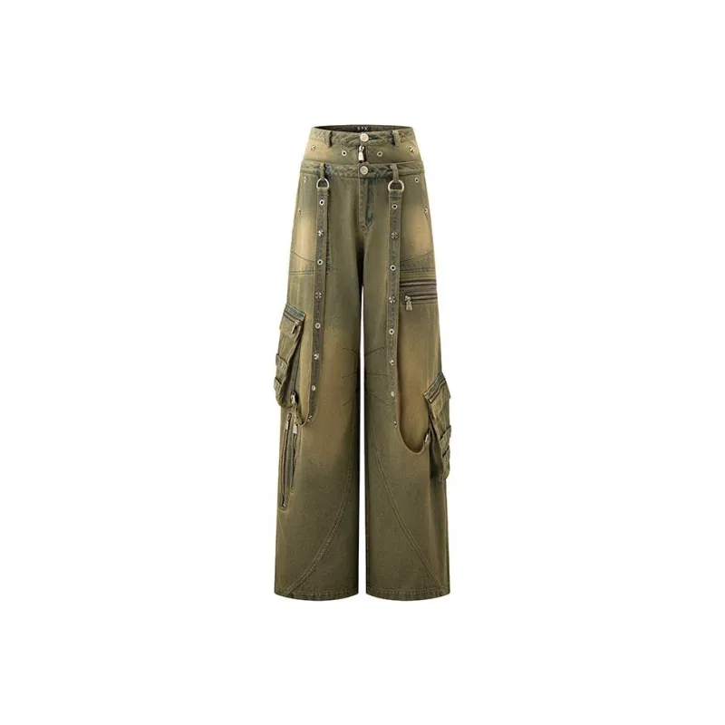 BE ALL KABUTO Jeans Women's Yellow Green-0