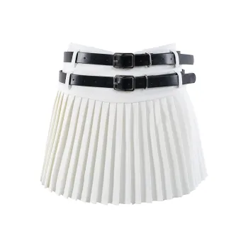 CLOUD SEASON Casual Short Skirts Women's White