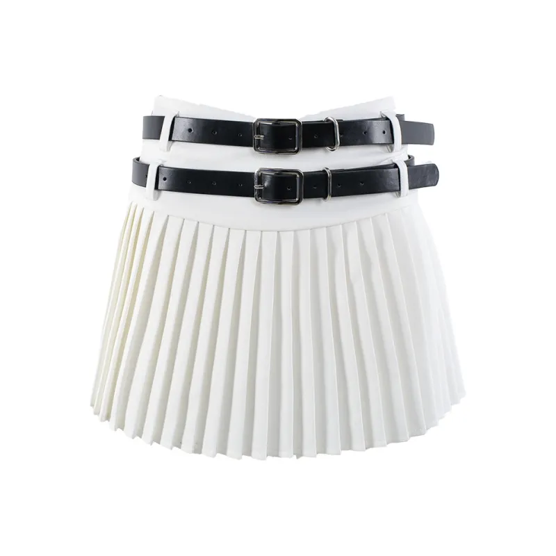 CLOUD SEASON Casual Short Skirts Women's White-0