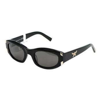 MCM Plate Frame Irregular Shape Sunglasses Women's Black