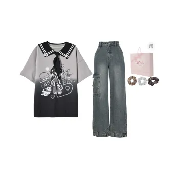 SNBL Casual Suit Women's T Shirt+Jeans