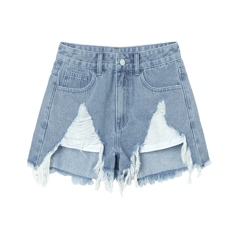 MEETLADY Denim Shorts Women's-0