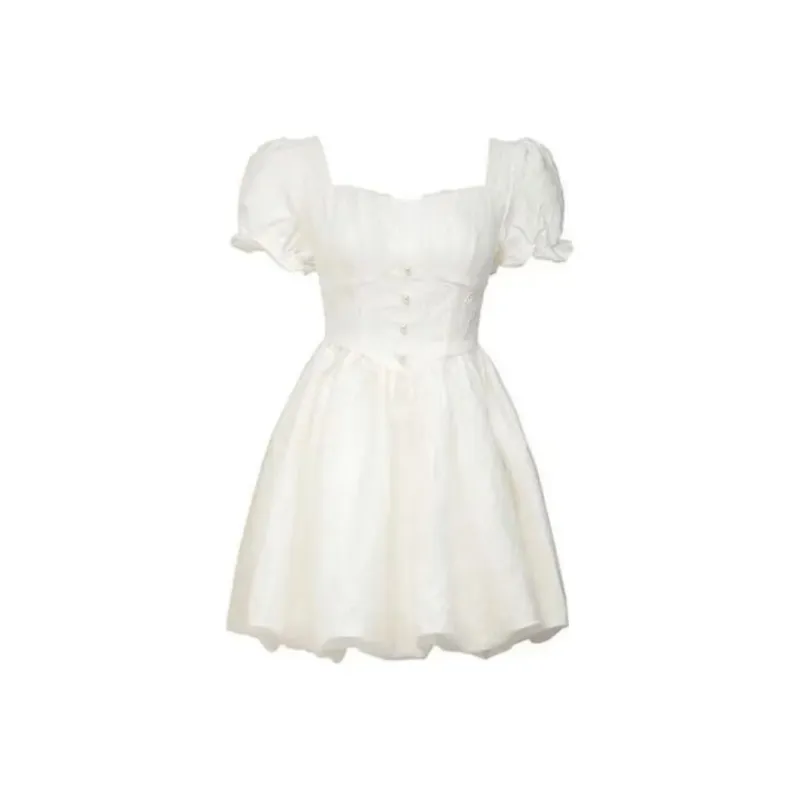 Incolore Short Sleeved Dresses Women's White-0