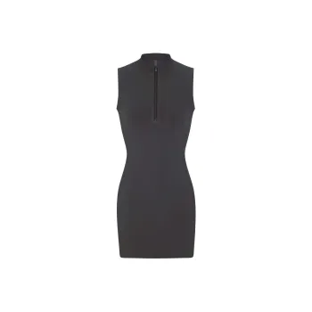 SKIMS NEW VINTAGE ZIP UP SLEEVELESS MINI DRESS Sleeveless Dress Women's ASH/Gray