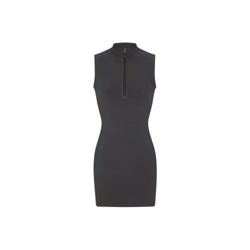 SKIMS NEW VINTAGE ZIP UP SLEEVELESS MINI DRESS Sleeveless Dress Women's ASH/Gray