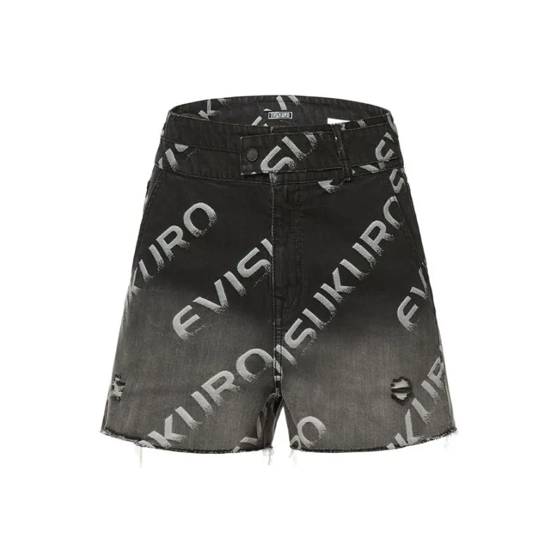 EVISU Denim Shorts Women's Black-0