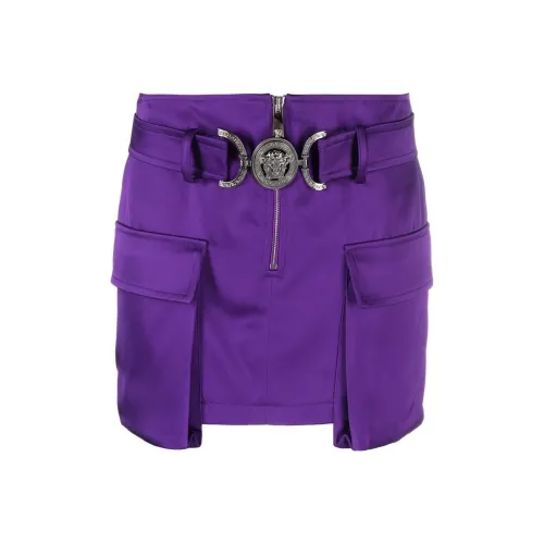 VERSACE Medusa Plaque Zipped Mini Skirt