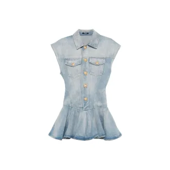 BALMAIN Denim Mini Dress