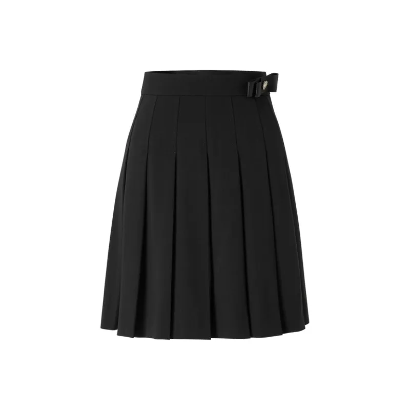 JZ. ANNAKRO Casual Short Skirts Women's Plain Black-0