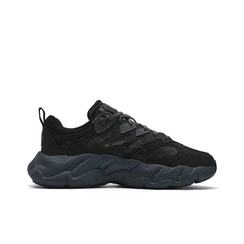 FILA Fern 2 Fern Sneakers 2.0 Abrasion Resistant, Lightweight, And Breathable Low Top Casual Shoes Men's Black-1