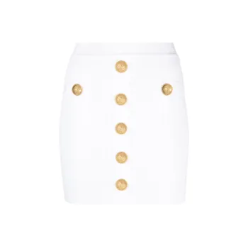 BALMAIN Casual Short Skirts Women's White