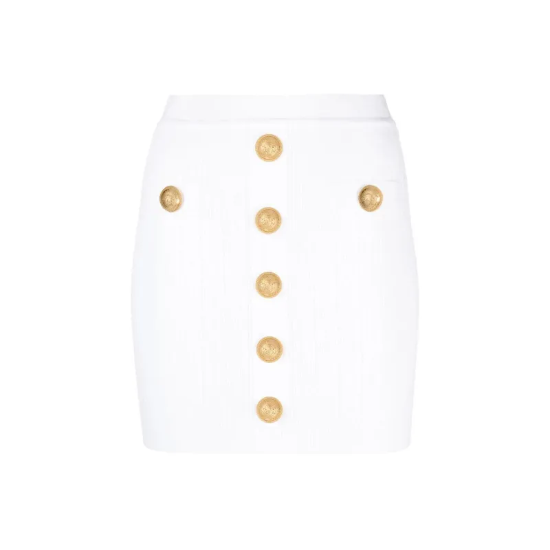 BALMAIN Casual Short Skirts Women's White-0