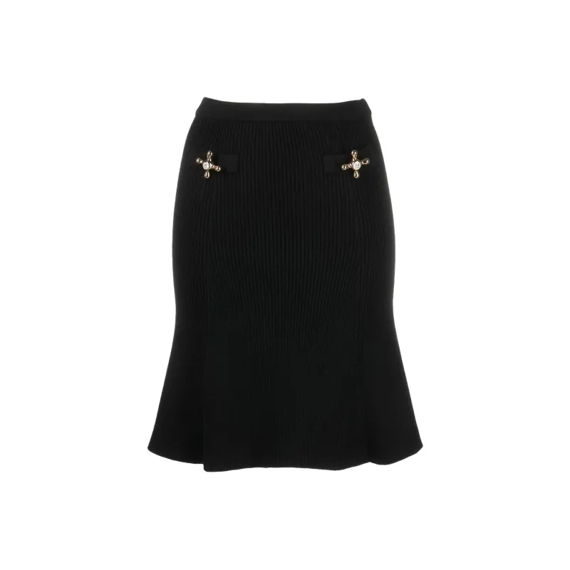 MOSCHINO Casual Long Skirts Women's Black-0