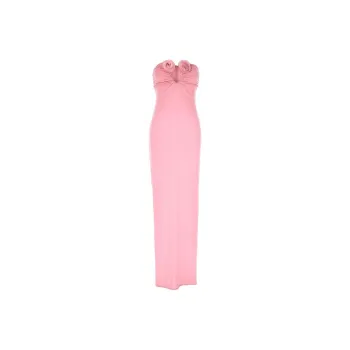 Magda Butrym Strapless Flower Appliqué Maxi Dress