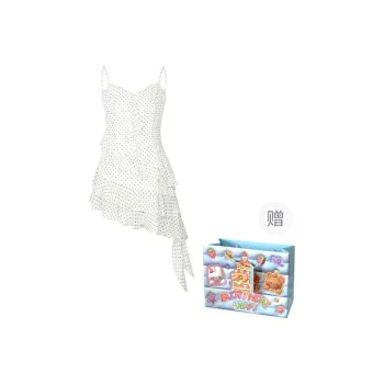 REMOULD Slip Dresses Women's White Polka Dot Shopping Bag