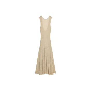 ZARA Sleeveless Dress Women's Dark Sandy Umber