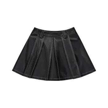 PP Casual Short Skirts Women's Black