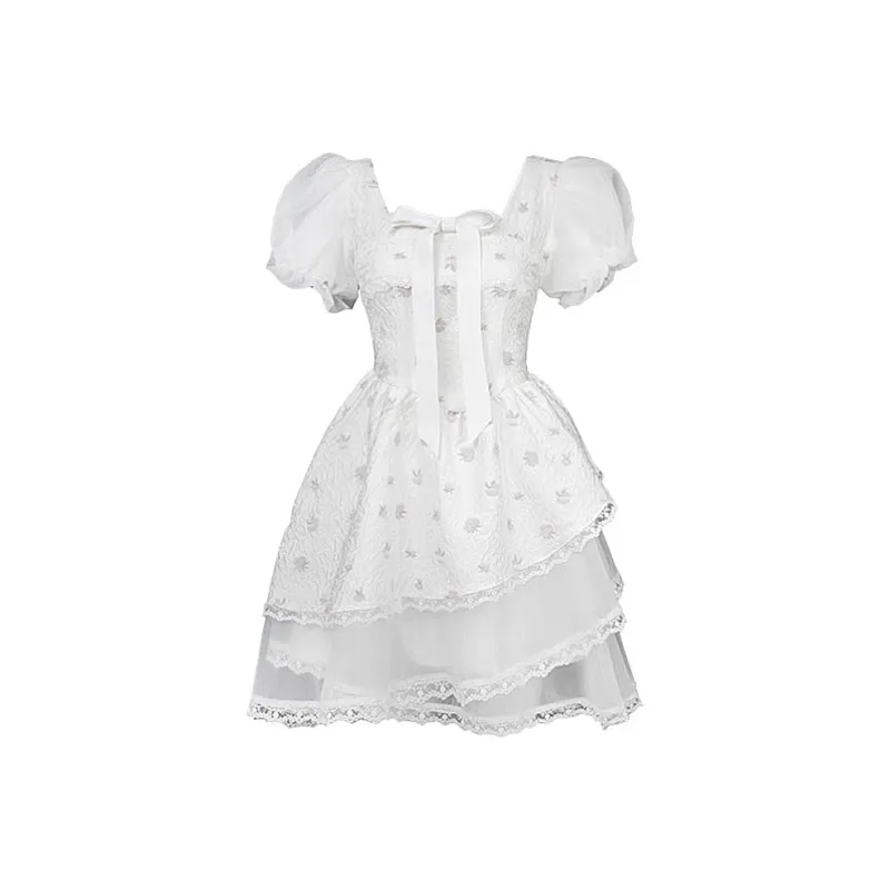 Incolore Short Sleeved Dresses Women's White-0