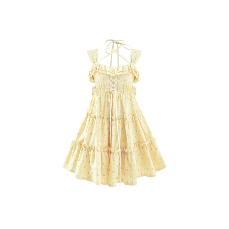Blovelan Sleeveless Dress Women's Candy Yellow-0