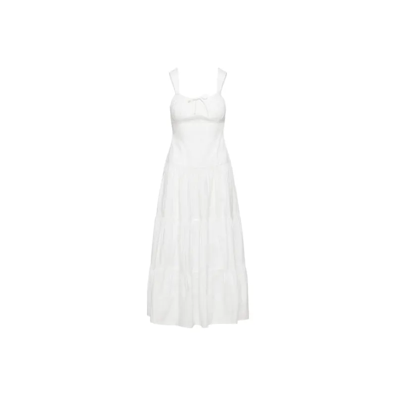 ARITZIA Sunday Best Strudel Poplin Maxi Dress Slip Dresses Women's White/White-0