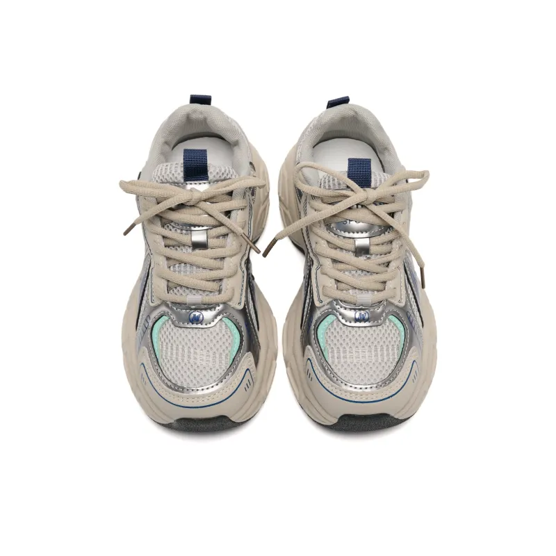 OAOQ Chunky Sneakers Unisex Low Top Blue/White-2