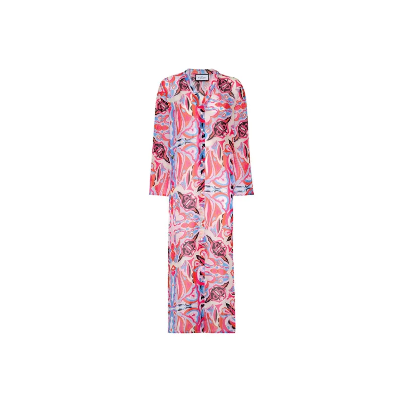 PHILIPP PLEIN Kaleidoscopic print Silk Kaftan-0
