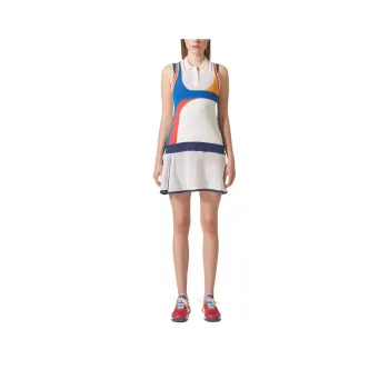 Adidas Sleeveless Dress Women's Pink White/Preppy Orange Yellow/Light Scarlet