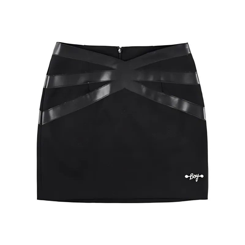 BOY BY BOY Casual Short Skirts Women's Black-0