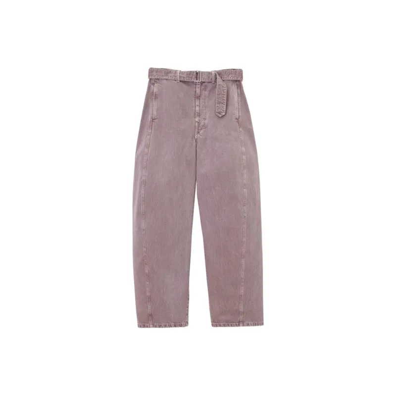 Lemaire Twisted Belted Pants 'Snow Mauve'-0
