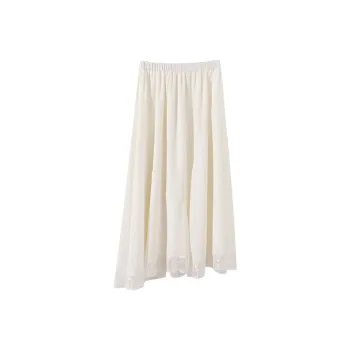 YUMOMO STAR Casual Long Skirts Women's Milk White