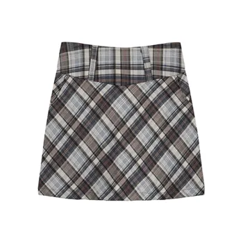 ETSE Casual Short Skirts Women's Brown