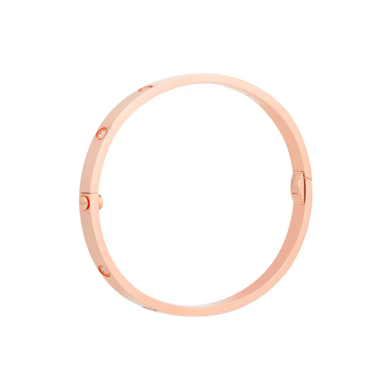 CARTIER LOVE Series 18K Rose Gold Bangles Women's-1