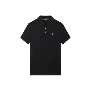 KARL LAGERFELD Polo Shirt Men's Black