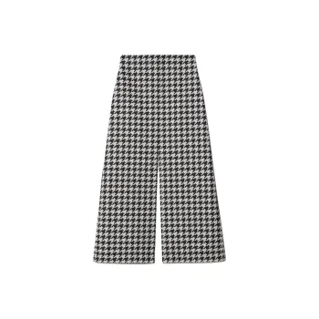 Burberry Houndstooth pattern Gabardine Cropped Trousers