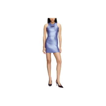 DIESEL M Caddix M Metallic Ribbed Knit Mini Dress
