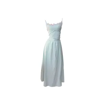 XIAOJUCHUANLI Slip Dress Women's Mint Green