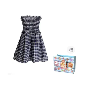 TWOPLUMGIRLS Sleeveless Dress Women's Blue Plaid