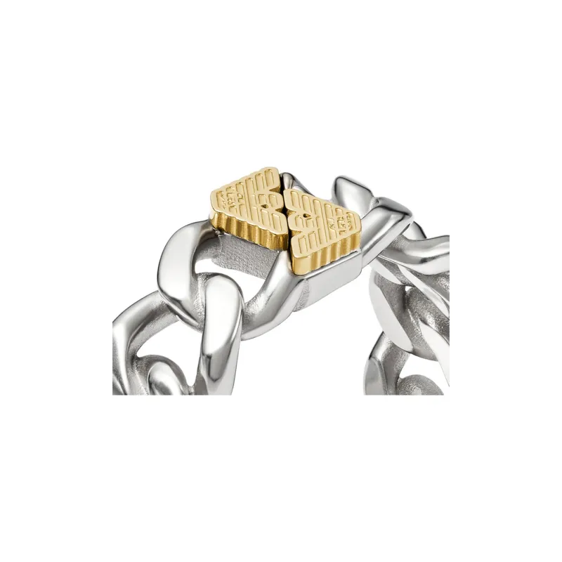 EMPORIO ARMANI Stainless Steel Rings Men's Silver-1